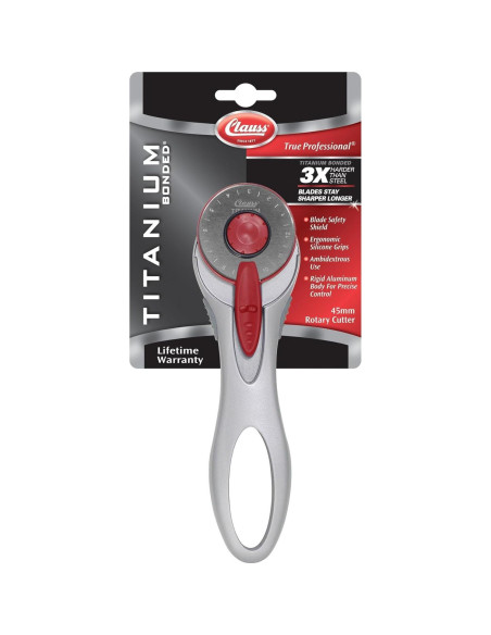 Cortador Rotativo Clauss 45 mm Titanio Ergonomico