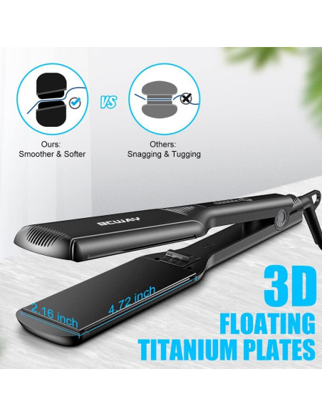 Plancha de Pelo Profesional BCWAY Titanio Flotante 5 Temperaturas