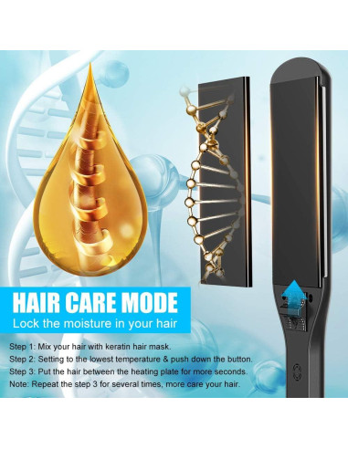 Plancha de Pelo Profesional BCWAY Titanio Flotante 5 Temperaturas