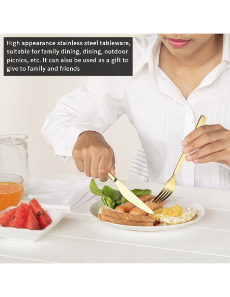 Juego de Cubiertos Berglander Oro 48 Piezas Acero Inoxidable