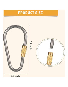 Clips de bloqueo en miniatura Skylety de titanio - 20 piezas 2