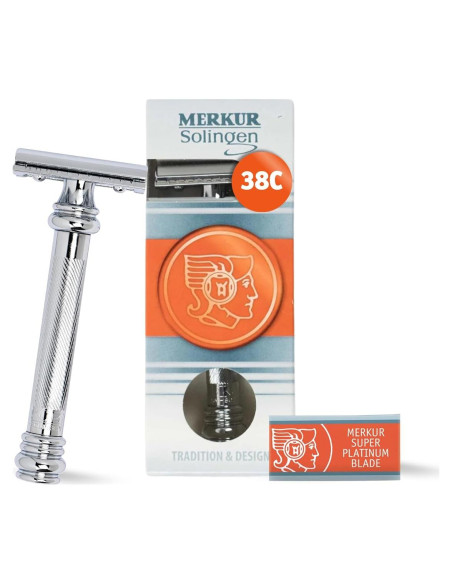 Maquinilla de Afeitar Doble Filo Merkur 38C Cromo Brillante