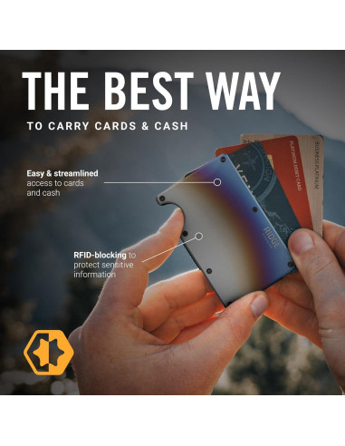 Billetera Ridge para hombres con bloqueo RFID - Titanio quemado