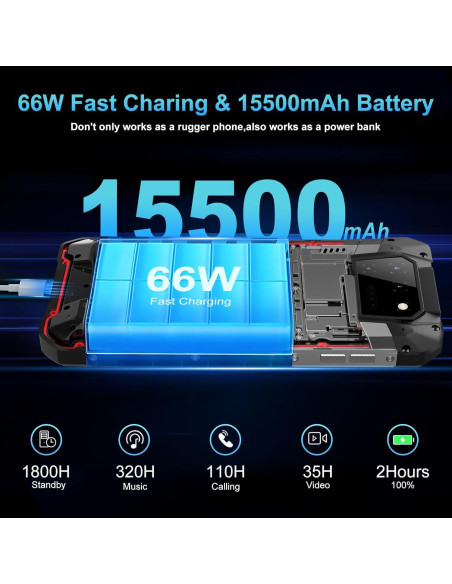 Teléfono Inteligente Resistente 8849 Tanque 2 512GB 24GB RAM