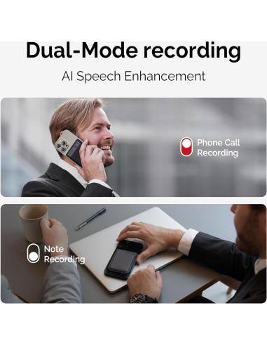 Grabadora de Voz AI PLAUD Note 64GB con Estuche y App