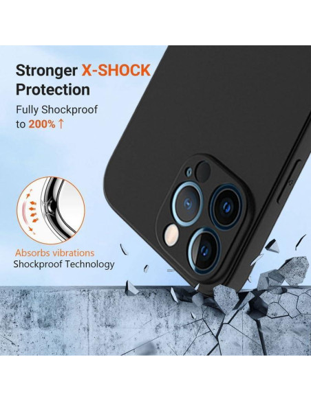 Funda Silicona Suave Negra + Protector Vidrio Unihertz 8849 Tank 3 Pro