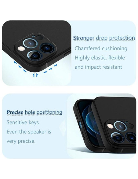 Funda Silicona Suave Negra + Protector Vidrio Unihertz 8849 Tank 3 Pro