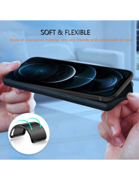 Funda Silicona Suave Negra + Protector Vidrio Unihertz 8849 Tank 3 Pro