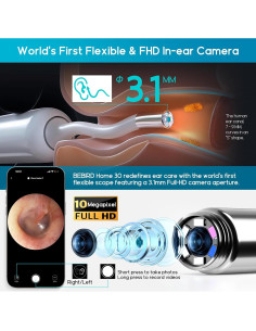 Limpiador de Oídos BEBIRD Home 30S con Cámara FHD y Luz UVC 2