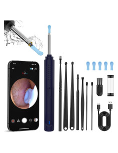 Otoscopio Inalámbrico Aiopo 1080P HD con 8 Piezas Azul