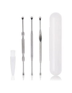 Juego de 3 Palas para Oídos Geengle - Acero Inoxidable