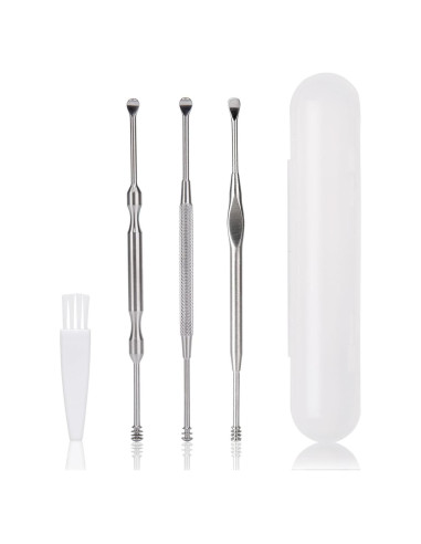 Juego de 3 Palas para Oídos Geengle - Acero Inoxidable