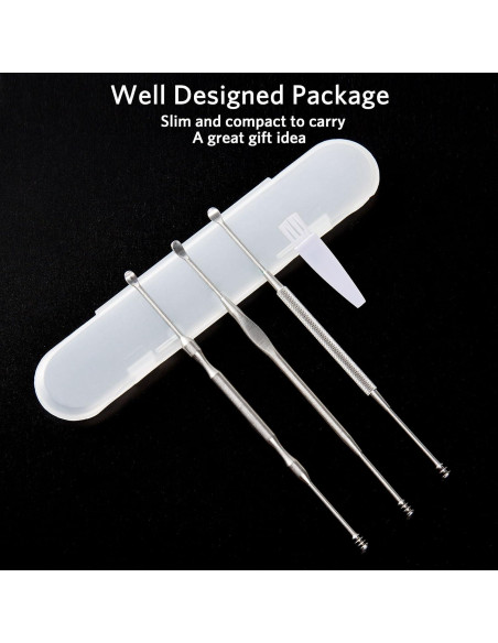 Juego de 3 Palas para Oídos Geengle - Acero Inoxidable