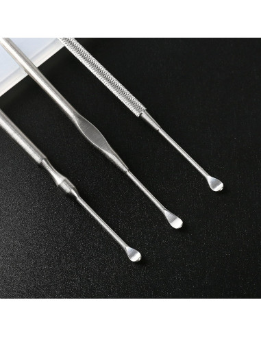 Juego de 3 Palas para Oídos Geengle - Acero Inoxidable