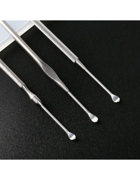 Juego de 3 Palas para Oídos Geengle - Acero Inoxidable