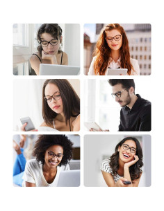 Gafas bloqueadoras de luz azul MEETSUN para mujeres - Marco negro 2
