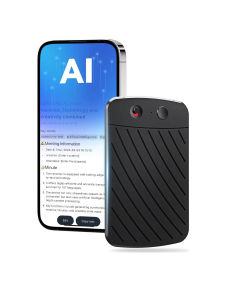 Grabadora de Voz AI IUNSONE Q70, 64GB, Traducción 112 Idiomas