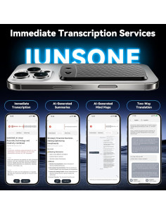 Grabadora de Voz AI IUNSONE Q70, 64GB, Traducción 112 Idiomas 2