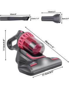 Aspiradora de Cama DICN 100W con Luz UV y Filtro HEPA 2