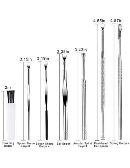 Juego de Herramientas de Limpieza de Oídos BetyBedy 7 Pcs