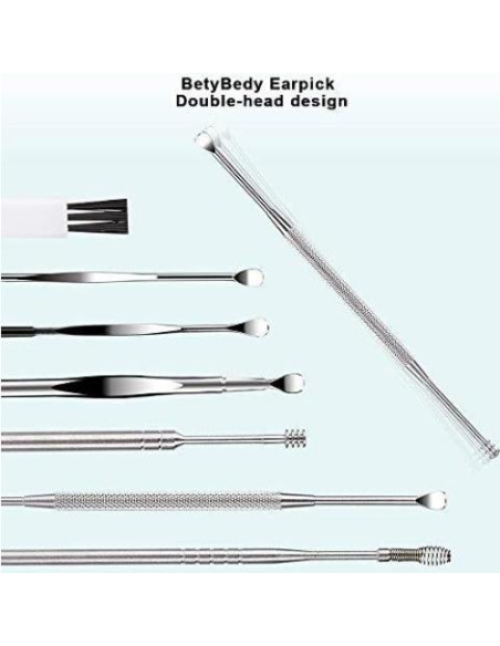 Juego de Herramientas de Limpieza de Oídos BetyBedy 7 Pcs