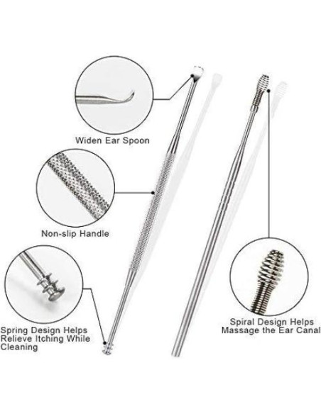 Juego de Herramientas de Limpieza de Oídos BetyBedy 7 Pcs