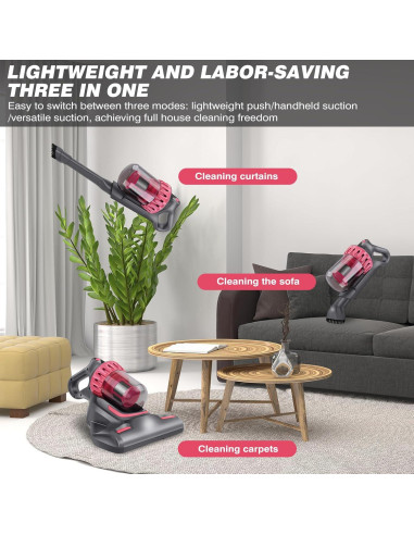 Aspiradora de Cama DICN 100W con Luz UV y Filtro HEPA