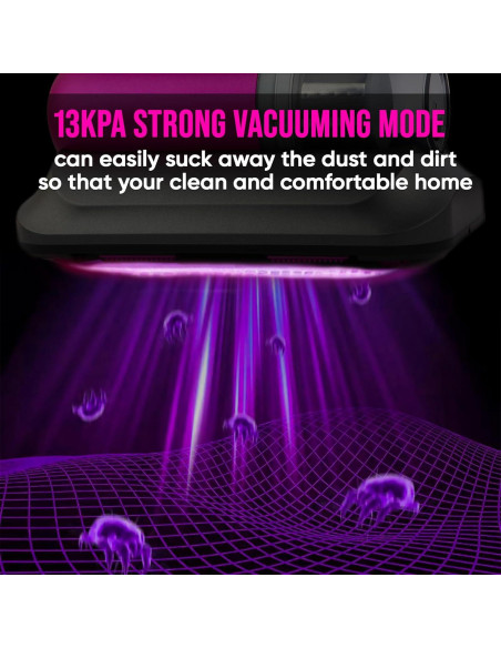 Aspiradora de Cama JJZNCLLEN HB001 120W Luz UV Filtro HEPA