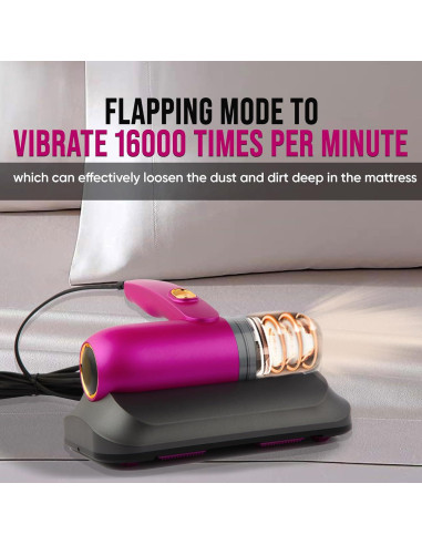 Aspiradora de Cama JJZNCLLEN HB001 120W Luz UV Filtro HEPA