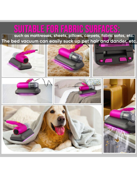 Aspiradora de Cama JJZNCLLEN HB001 120W Luz UV Filtro HEPA