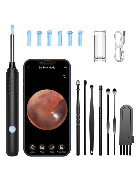 Otoscopio LMECHN con Cámara HD 1080P y 6 Luces LED