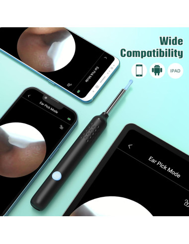 Otoscopio LMECHN con Cámara HD 1080P y 6 Luces LED