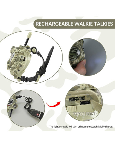 Walkie Talkie Reloj para Niños Lincolin Camo 7 en 1