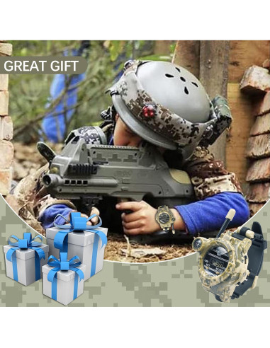 Walkie Talkie Reloj para Niños Lincolin Camo 7 en 1