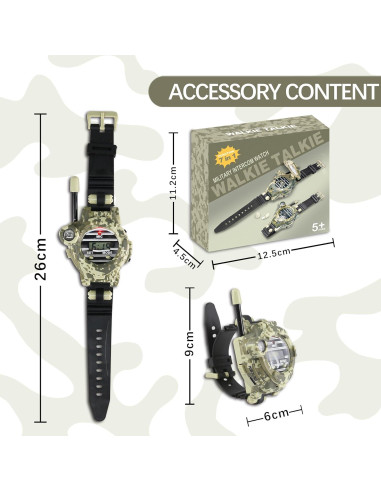 Walkie Talkie Reloj para Niños Lincolin Camo 7 en 1