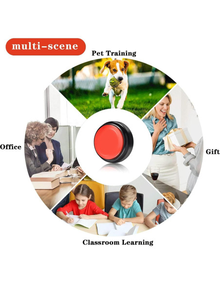 Botón Grabable de Voz Rojo - 30 Segundos - Para Mascotas y Juegos