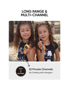 Walkie Talkies Recargables FOREDOM para Niños Naranja 2 Unidades 2
