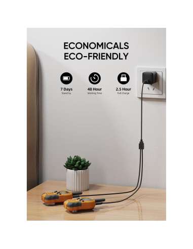 Walkie Talkies Recargables FOREDOM para Niños Naranja 2 Unidades