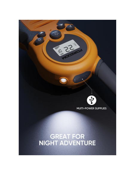 Walkie Talkies Recargables FOREDOM para Niños Naranja 2 Unidades