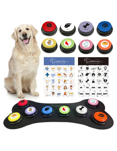 Juego de 8 Botones de Entrenamiento para Perros KiViRap