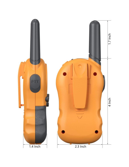 Walkie Talkies Recargables FOREDOM para Niños Naranja 2 Unidades
