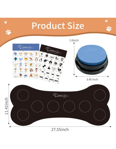 Juego de 8 Botones de Entrenamiento para Perros KiViRap