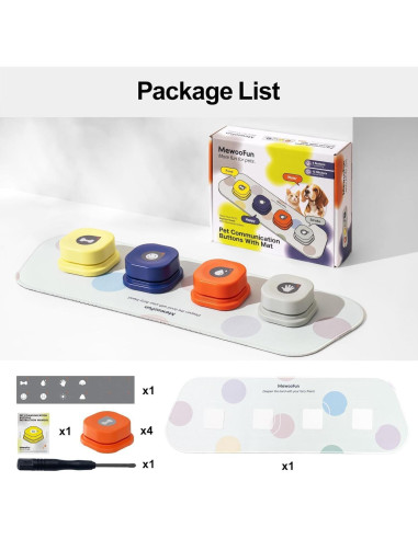 Botones de Entrenamiento para Perros MEWOOFUN - 4 Paquetes