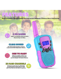 Walkie Talkies Selieve para Niños 3 Paquete Rango 3 KM 2