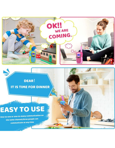 Walkie Talkies Selieve para Niños 3 Paquete Rango 3 KM