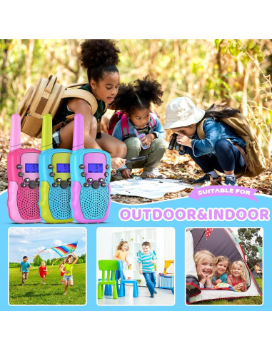 Walkie Talkies Selieve para Niños 3 Paquete Rango 3 KM