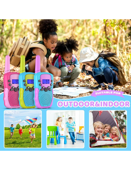 Walkie Talkies Selieve para Niños 3 Paquete Rango 3 KM