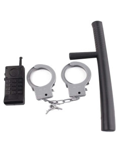 Conjunto de Disfraz de Policía BinaryABC con Walkie Talkie y Esposas