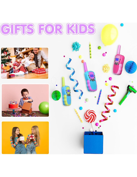 Walkie Talkies Selieve para Niños 3 Paquete Rango 3 KM