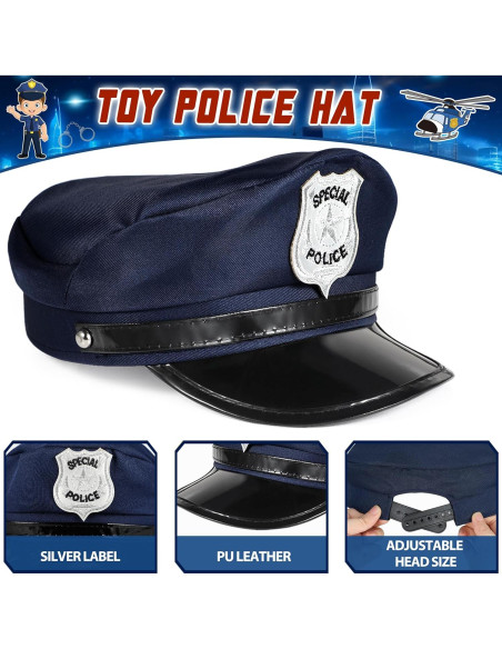 9 Piezas Accesorios de Disfraz de Policía Metemot para Niños 9 Piezas Accesorios de Disfraz de Policía Metemot para Niños
